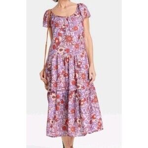 Knox Rose Dress Women's New, Women's L, 100% Rayón, Maxi, Floral, 19.5 Inch Of A